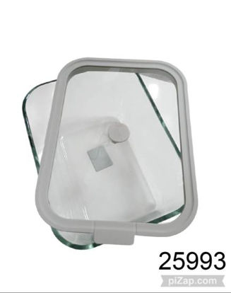 Imagen de TUPPER VIDRIO CUADRADO APTO HORNO C/ TAPA HERMT 3.26